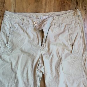 Hannah Cream Zip Pocket Capris